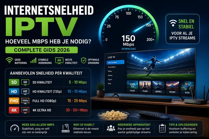 Internetsnelheid voor IPTV: verbinding en stabiliteit